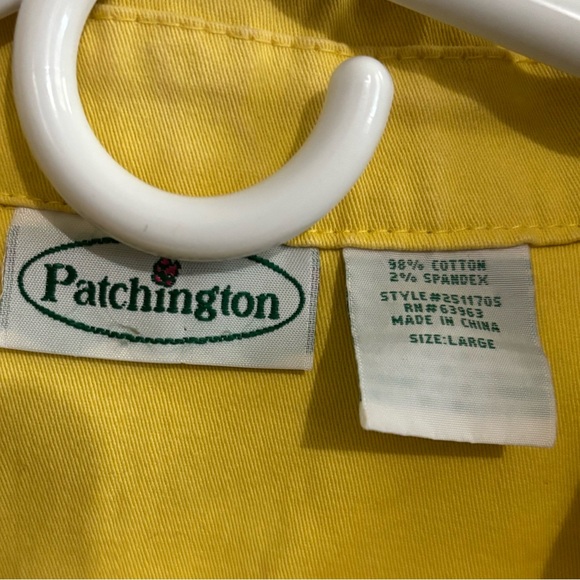 Adorable yellow patchington Jean style jacket. Size L - Picture 4 of 5